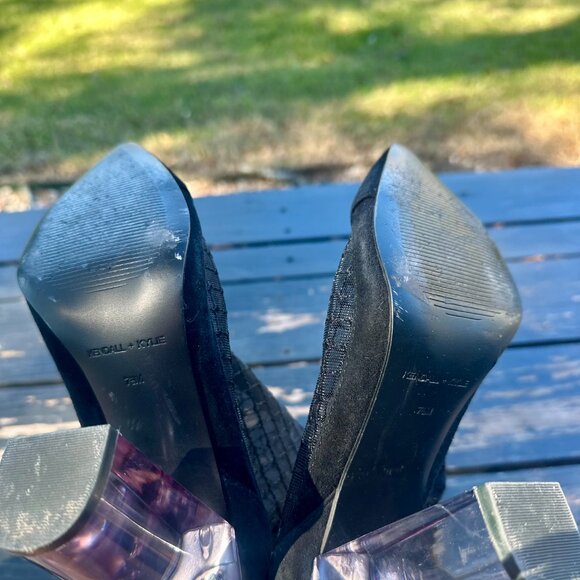 KENDALL + KYLIE Clear-Mesh Bootie Heels — Size 7 M, Super Edgy & Iconic - Picture 16 of 16